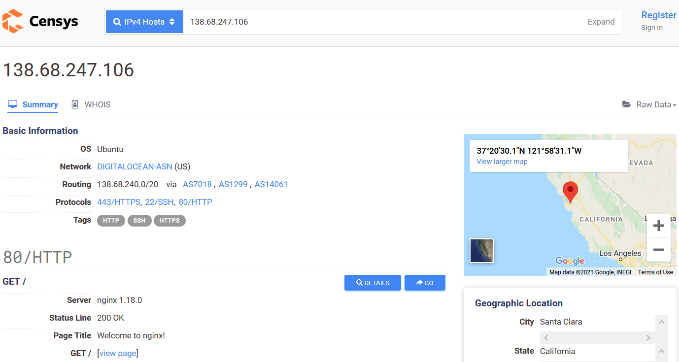 Info on an IP address