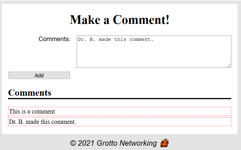 Comments Page