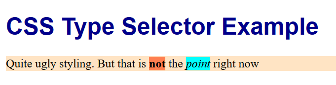 Simple Type Selector Example