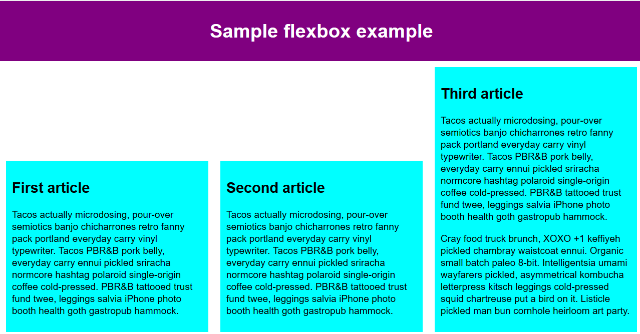 Align items end demo