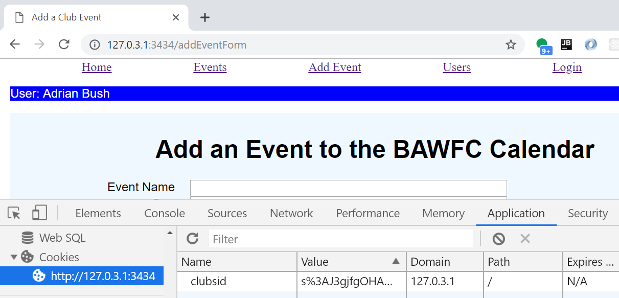 Visiting a Protected path