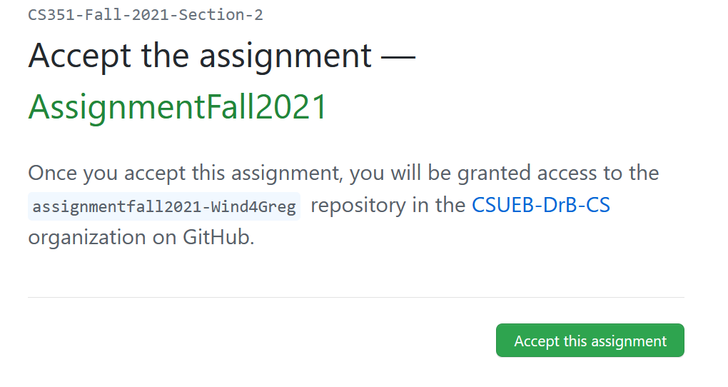 Example Assignments Repository