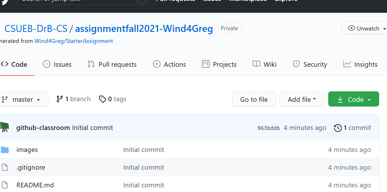 Example Assignments Project Repository