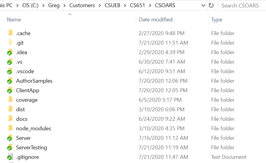 CSOARS project directory structure