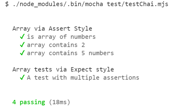 Mocha output