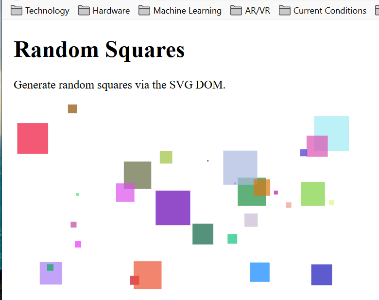 Random square output