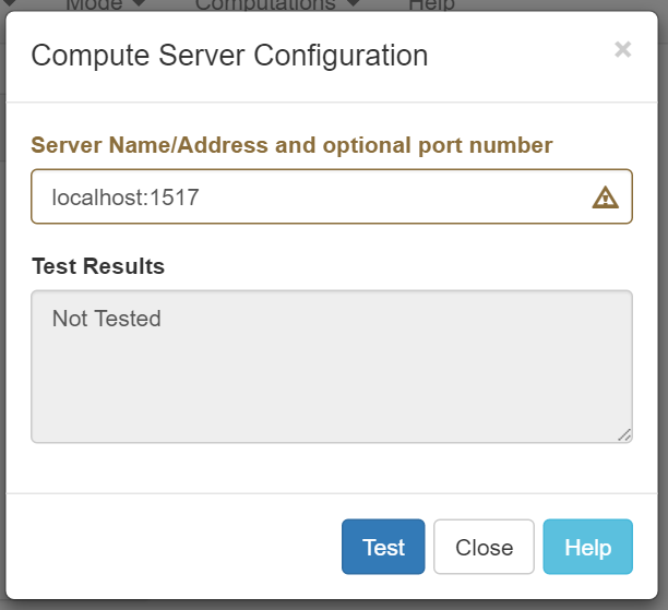 Configuring the server name/address and port on the browser.